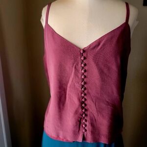 Madewell 100% Silk Button-Up Cami - Size 14